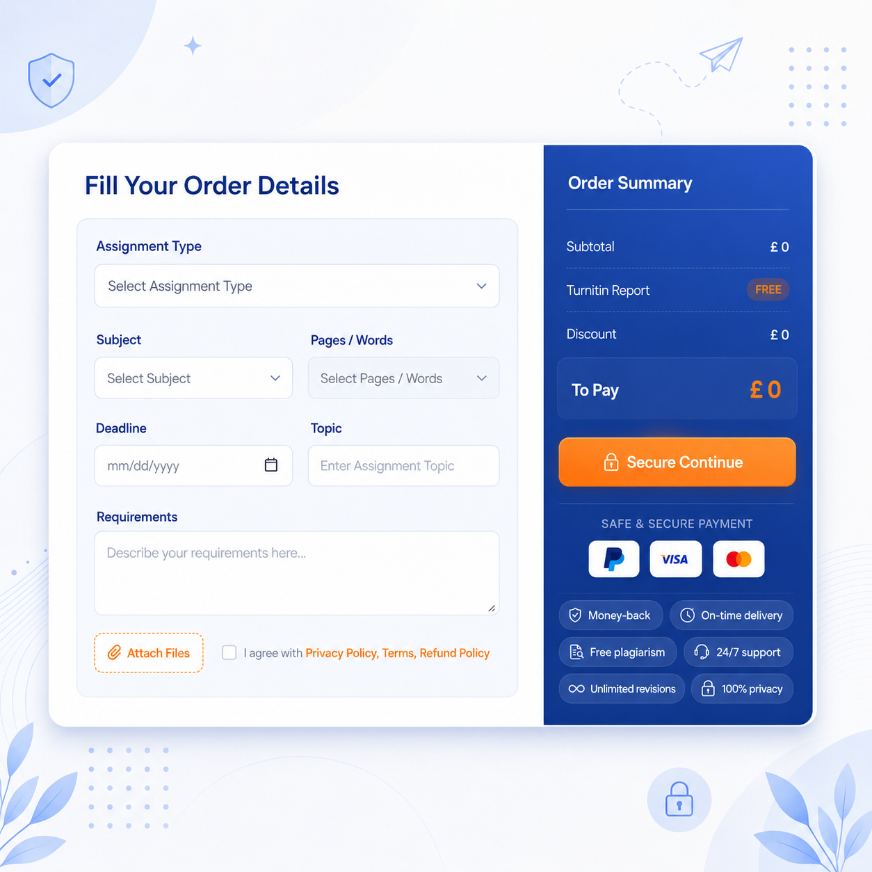 Place An Order